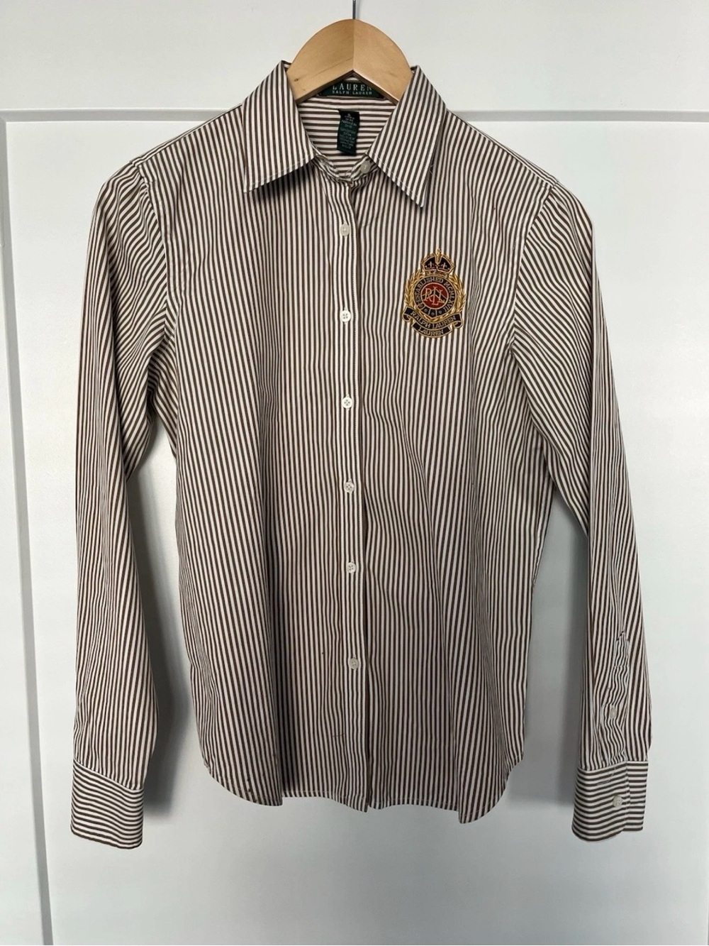 Ralph Lauren Women’s Stripe Button-Down Oxford Shirt